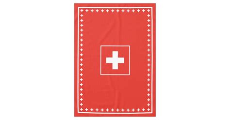 Basic Swiss Flag Red and White Switzerland Day Tablecloth | Zazzle