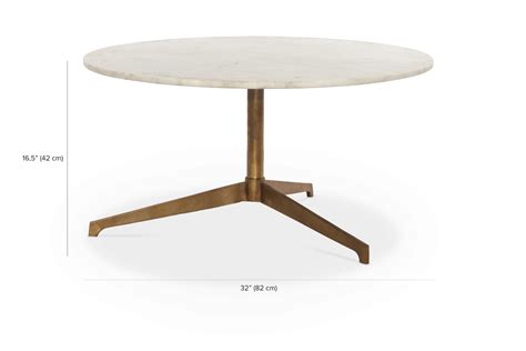 Helen, Round Coffee Table with Marble Top | Maison Corbeil