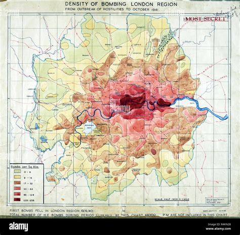 Map Of London Blitz Bombings