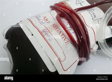 Type AB negative blood bag Stock Photo - Alamy