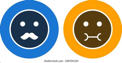 2 Set Emoji Icons Isolated On Stock Vector (Royalty Free) 1587291319 ...