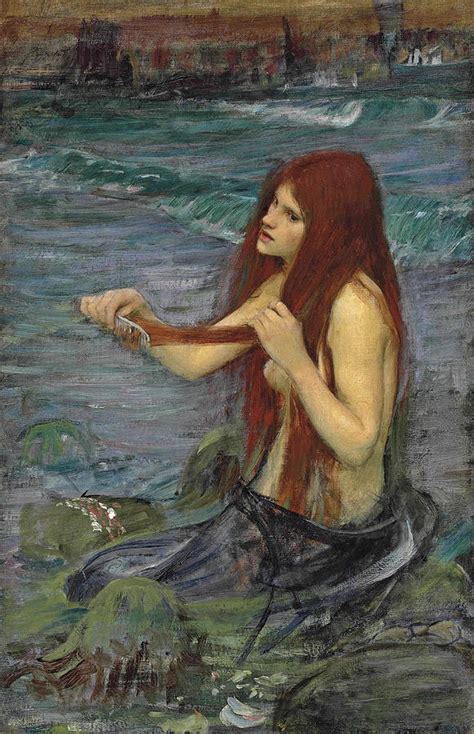 A Mermaid, Sketch Painting by John William Waterhouse - Fine Art America