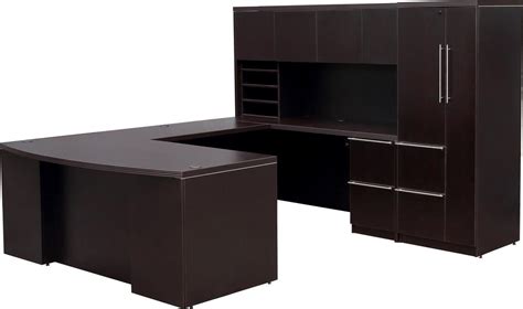 U Shape Desk with Hutch and Storage Tower Cabinet - Status by Express ...