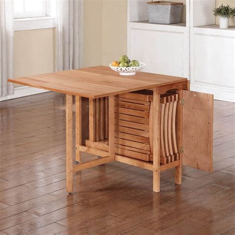 Linon Home Décor 5-Piece Space Saver Table And Chairs Set | Small dining room space, Dining ...