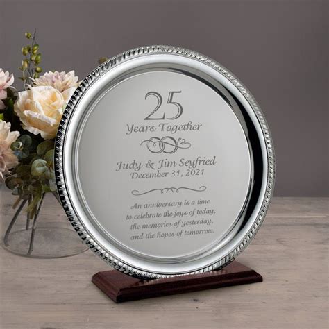 25th Anniversary Gift for Parents, Silver Wedding Anniversary Gift ...