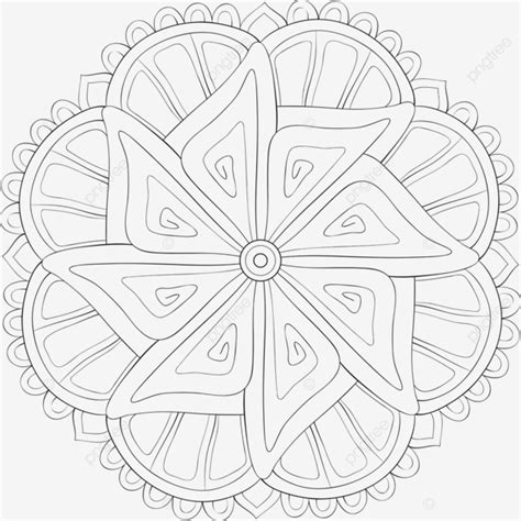 Zen Mandala Adult Coloring Book Page For Relaxation And Stress Relief ...