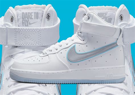 🥇 Un toque de acento azul y plateado Las Nike Air Force 1 High "Dare To ...