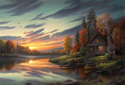 Original Painting - Wildlife and landscape art by Chuck Black | Sunset painting, Landscape ...