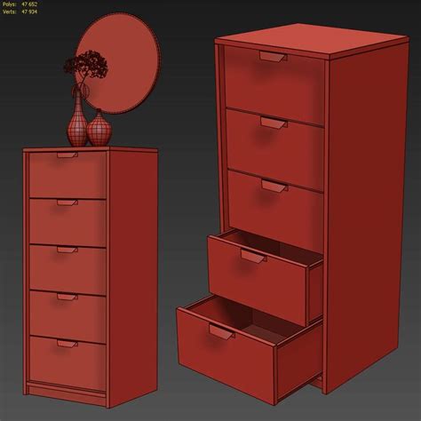 IKEA Askvoll 5-drawer Chest 3D Model by musladinov