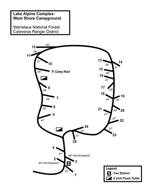 Maps of Campgrounds at Lake Alpine, California — Lake Alpine Lodge