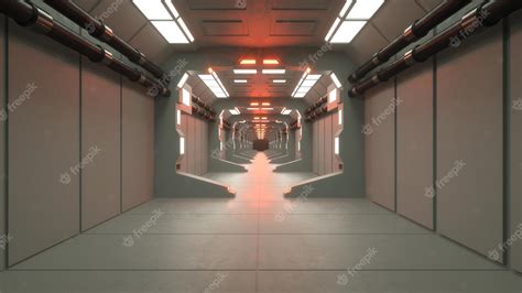 Premium Photo | 3d render Futuristic room interior concept