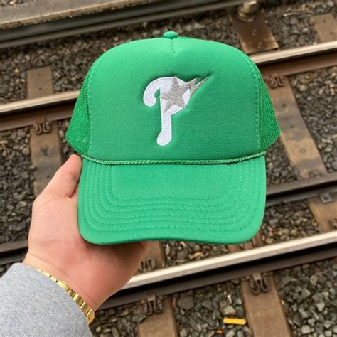 MLB Phillies P Star Kelly Green Eagles Trucker Hat | Grailed