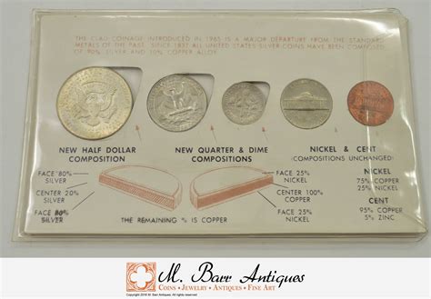 SILVER Coin Set Complete Coinage of 1965**** Historic US Collection ...