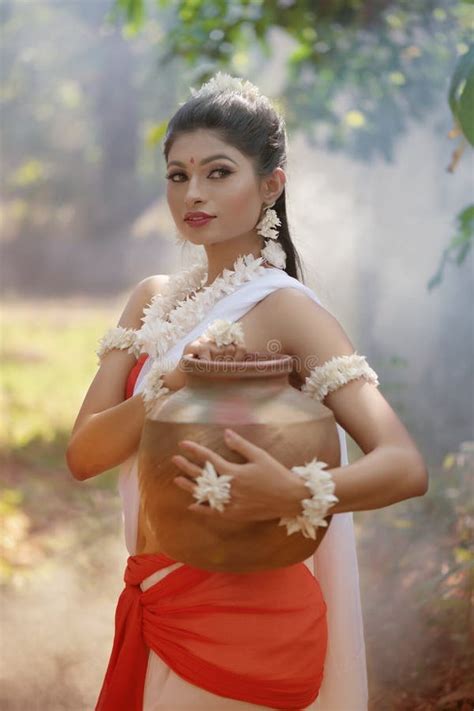 Indian Woman Mythological Character Shakuntala Wearing Attire from the ...