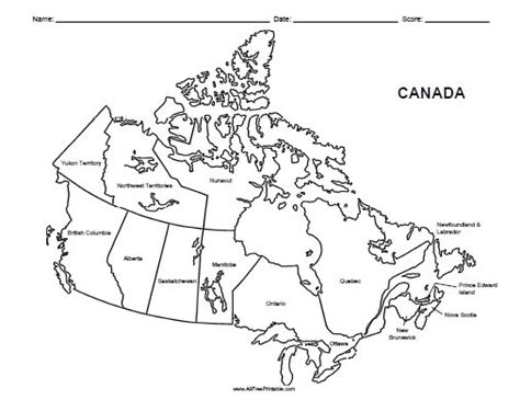 Canada Labeled Map – Free Printable