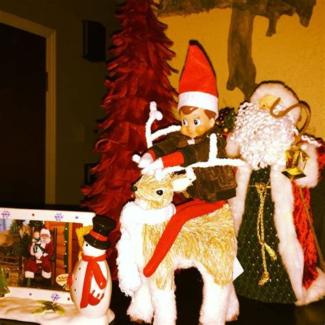 Elf on the Shelf Reindeer back riding | Elf on the shelf reindeer, Elf ...