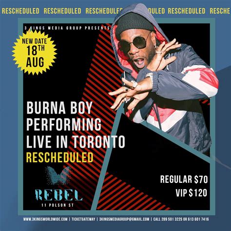 BURNA BOY LIVE IN TORONTO TICKETS 2019 | Live CONCERT