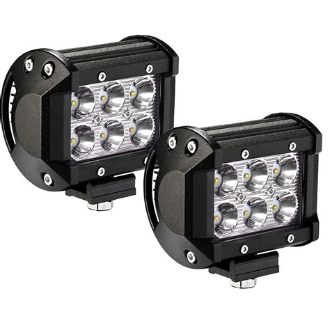 YITAMOTOR LED Light Bar 2Pack 18W 4Inch Square Led Work Light Spot Pod ...