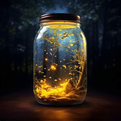 Premium AI Image | fireflies in a jar Firefly lights