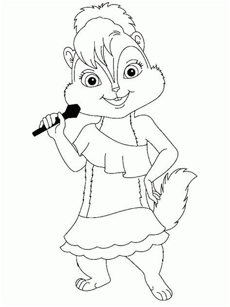 Chipettes Jeanette Coloring Pages