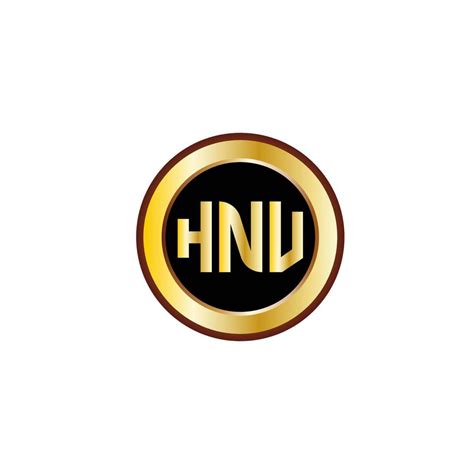 creative HNU letter logo design with golden circle 13528098 Vector Art at Vecteezy