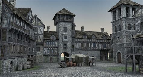 medieval port 3D | Fantasy city map, Medieval, Medieval artwork