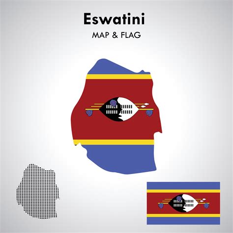 Eswatini map and flag design free vector file 24523642 Vector Art at Vecteezy