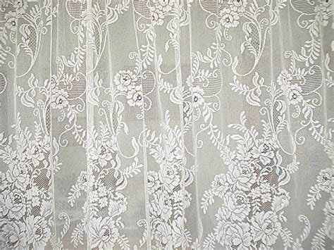 1 Vintage Victorian Cream LACE Curtain Panel 57 Wide | Etsy