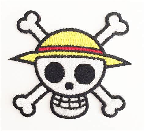 **Legit** One Piece Luffy Straw Hat Pirate Jolly Roger Logo Iron On Patch #4325 | eBay