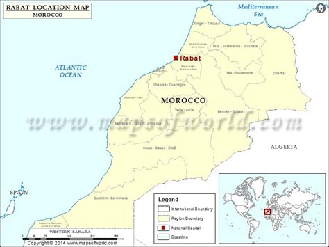 Where is Rabat | Location of Rabat in Morocco Map