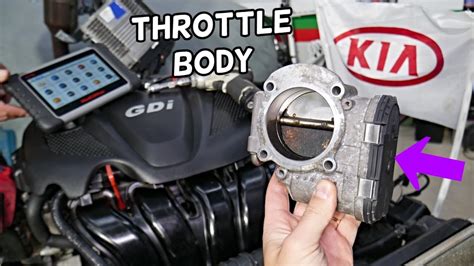 THROTTLE BODY REPLACEMENT REMOVAL KIA SORENTO, KIA SPORTAGE - YouTube