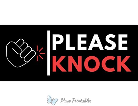 Printable Please Knock Sign