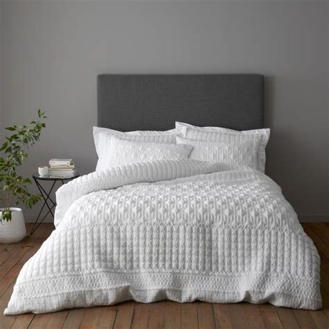 Billie White Duvet Cover and Pillowcase Set | Dunelm