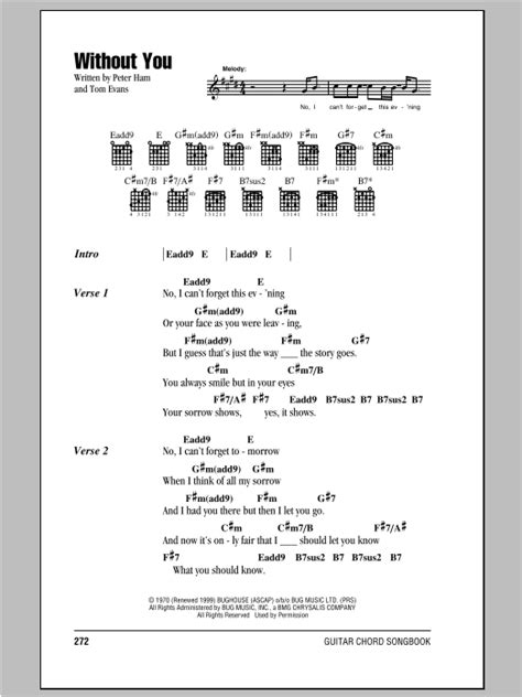 Without You by Badfinger - Guitar Chords/Lyrics - Guitar Instructor