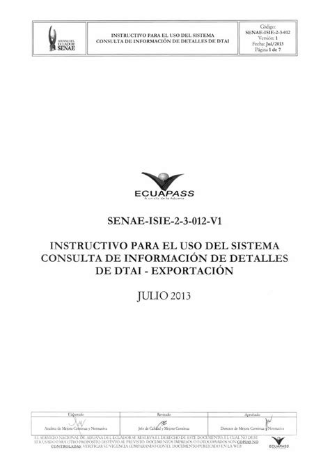 (PDF) ECUAPASS - SENAE...AN aman ADOR SENAE ECUAPASS A un clic de la ...