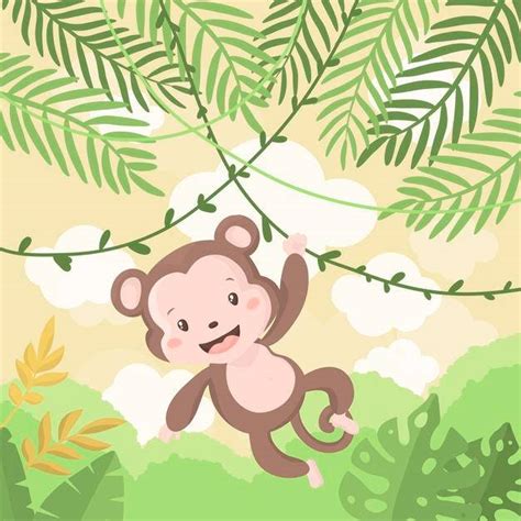 Download Baby Monkey In Jungle Wallpaper | Wallpapers.com