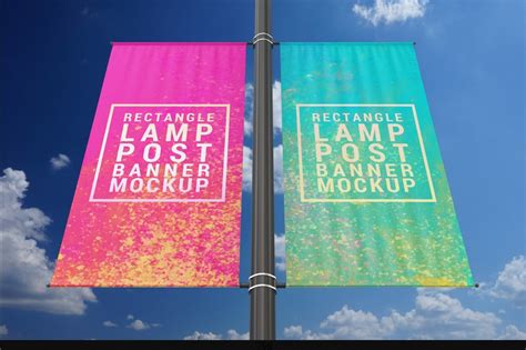 14+ Lamp Post Banner Mockup PSD Free Download - Graphic Cloud