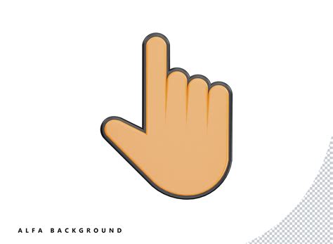 Hand Pointing One Finger 3d Vector Icon Graphic by crop3dbusiness · Creative Fabrica