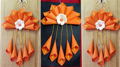 Làm hoa giấy trang trí tường, phòng khách / Wall decor craft idea - YouTube