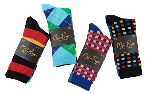 Men's Dress Socks Size 10-13 Colorful Funky Patterned Crew Socks 12 Pairs | eBay