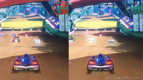 Team Sonic Racing - Switch vs. PS4 graphics and load time comparison