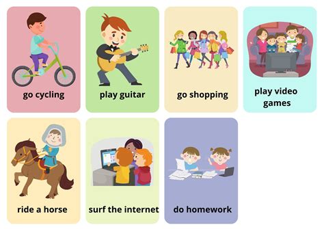 “free Time And Leisure Activities” Vocabulary In English – Esl Buzz 9E4