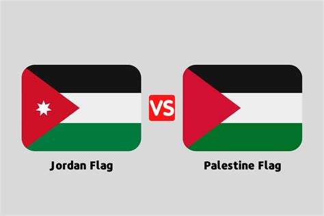 Jordan flag vs Palestine flag - Flagsmore.com