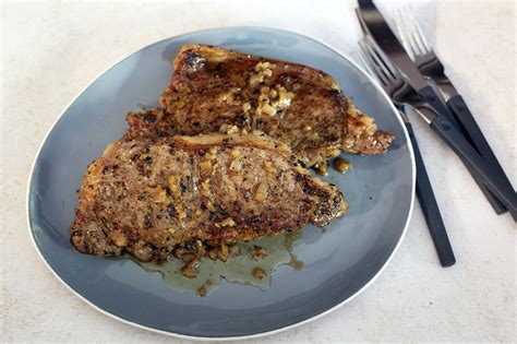 Pan-Broiled Steak with Bourbon Sauce