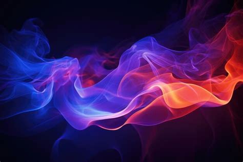 Premium Photo | Abstract music illustration with colored sound wave and smoke