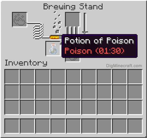 How to make a Potion of Poison (1:30/2:00) in Minecraft