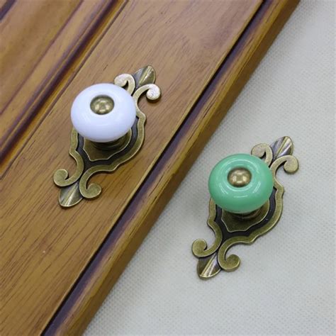 Aliexpress.com : Buy FREE SHIPPING 25MM Colored Ceramic Cabinet Knob Drawer Knob With Antique ...