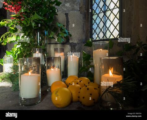 Medieval Christmas decorations during Tudor event at Haddon Hall ...