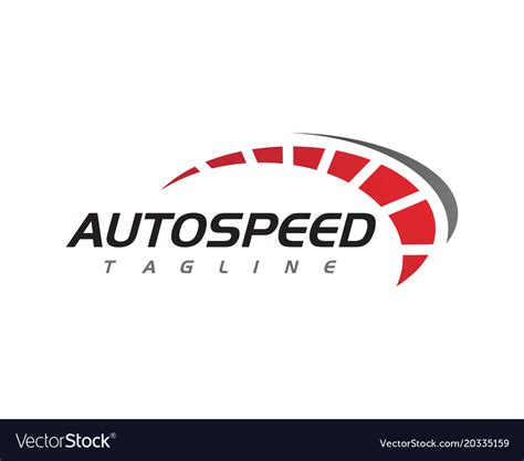 Speed auto car logo template Royalty Free Vector Image