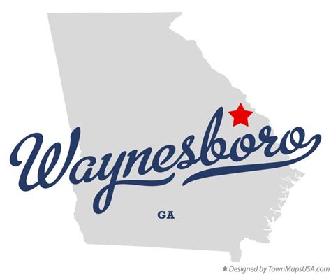 Map of Waynesboro, GA, Georgia